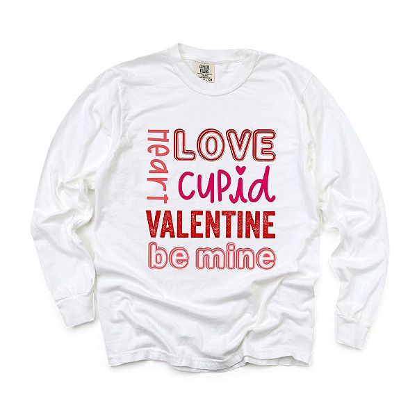 

Длинный рукав Valentine's Words с окраской в готовом виде Simply Sage Market, White