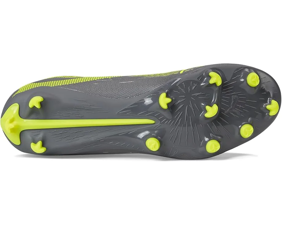 Кроссовки PUMA Ultra 5 Play Firm, Artificial Ground Soccer Cleats, Matte Aged Silver-Yellow Alert-Puma Aged Silver — фото 3