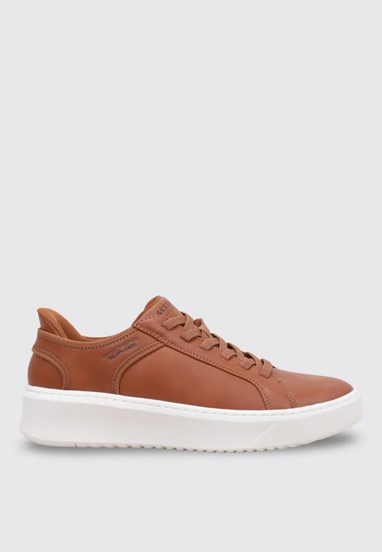 Мужские туфли Skechers Hands-Free Court Break Double Ventilated, Cognac — фото 2