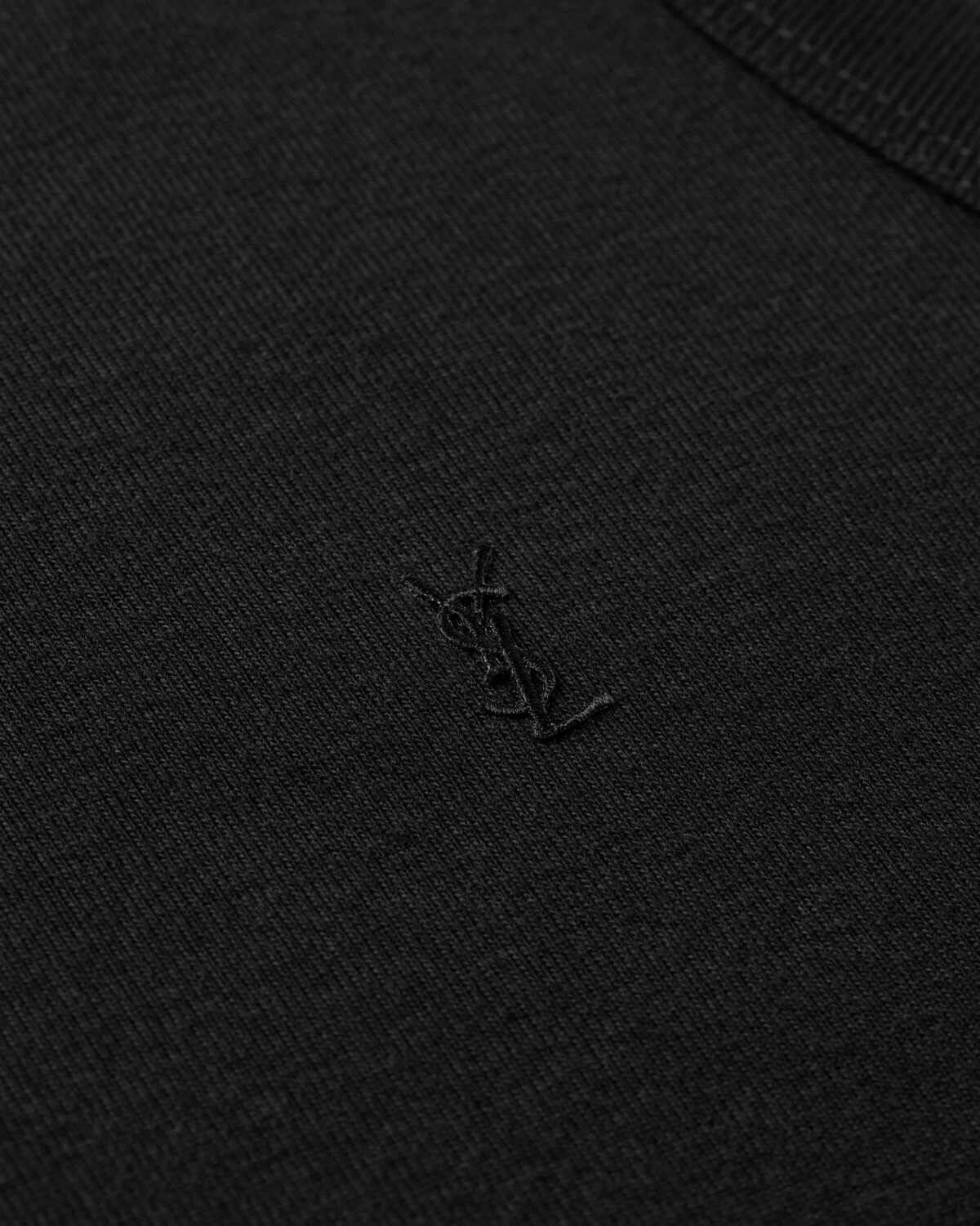 Майка CASSANDRE из рубчатого хлопкового джерси SAINT LAURENT, черный — фото 3