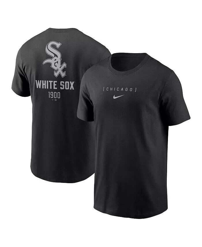 

Мужская черная футболка Chicago White Sox с большим логотипом на спине Nike