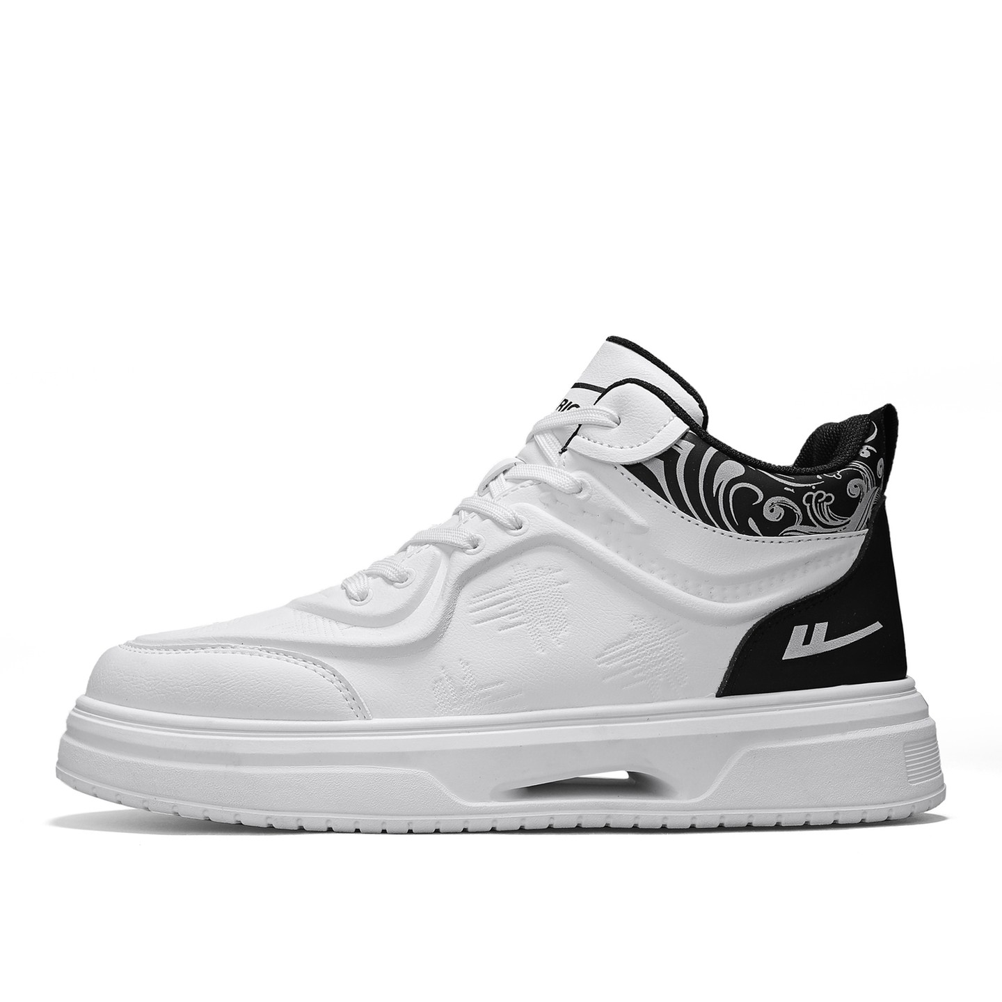 

Puffy Shoes износостойкие и легкие мид-топ скейтборд-кроссовки мужские WARRIOR, белый черный