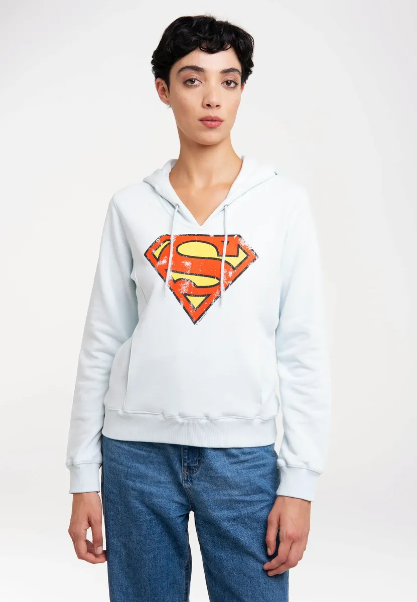 

Толстовка с капюшоном LOGOSHIRT "DC Comics - Superman", с лицензионным принтом, голубой