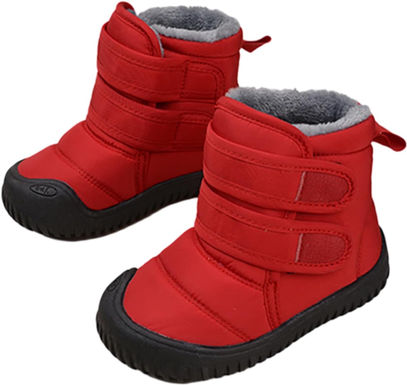 

Детские зимние сапоги для девочек с двойными ремешками, мягкий флисовый верх, противоскользящая подошва, теплые походные ботинки для холодной погоды Generic, Red