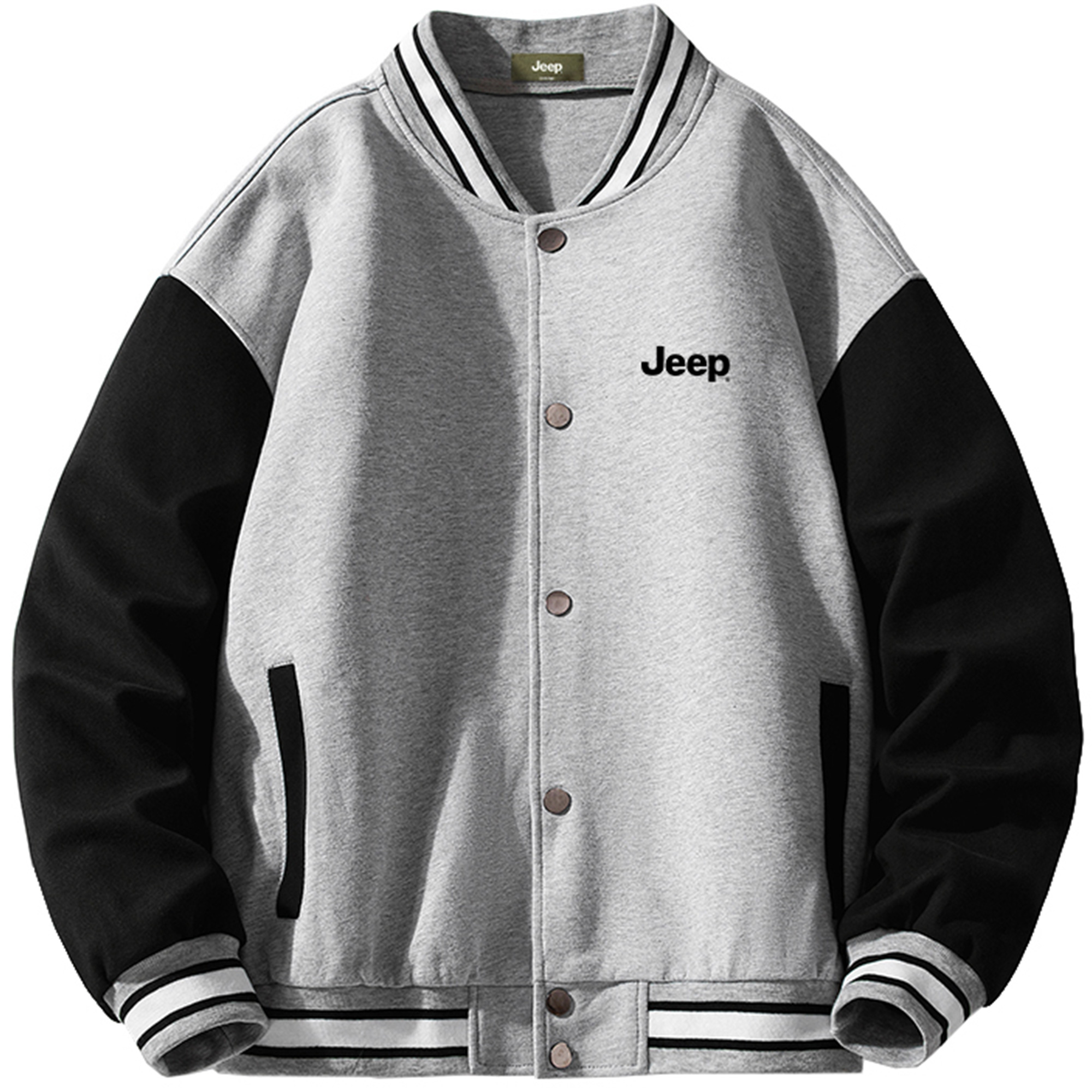 

Бейсбольная куртка унисекс Jeep, цвет Black Gray