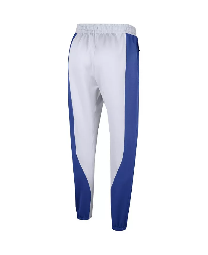 Мужские брюки Philadelphia 76ers 2023/24 Authentic Showtime, королевский синий и белый Nike — фото 2