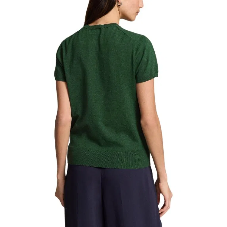 Футболка поло Polo Ralph Lauren зеленая — фото 4