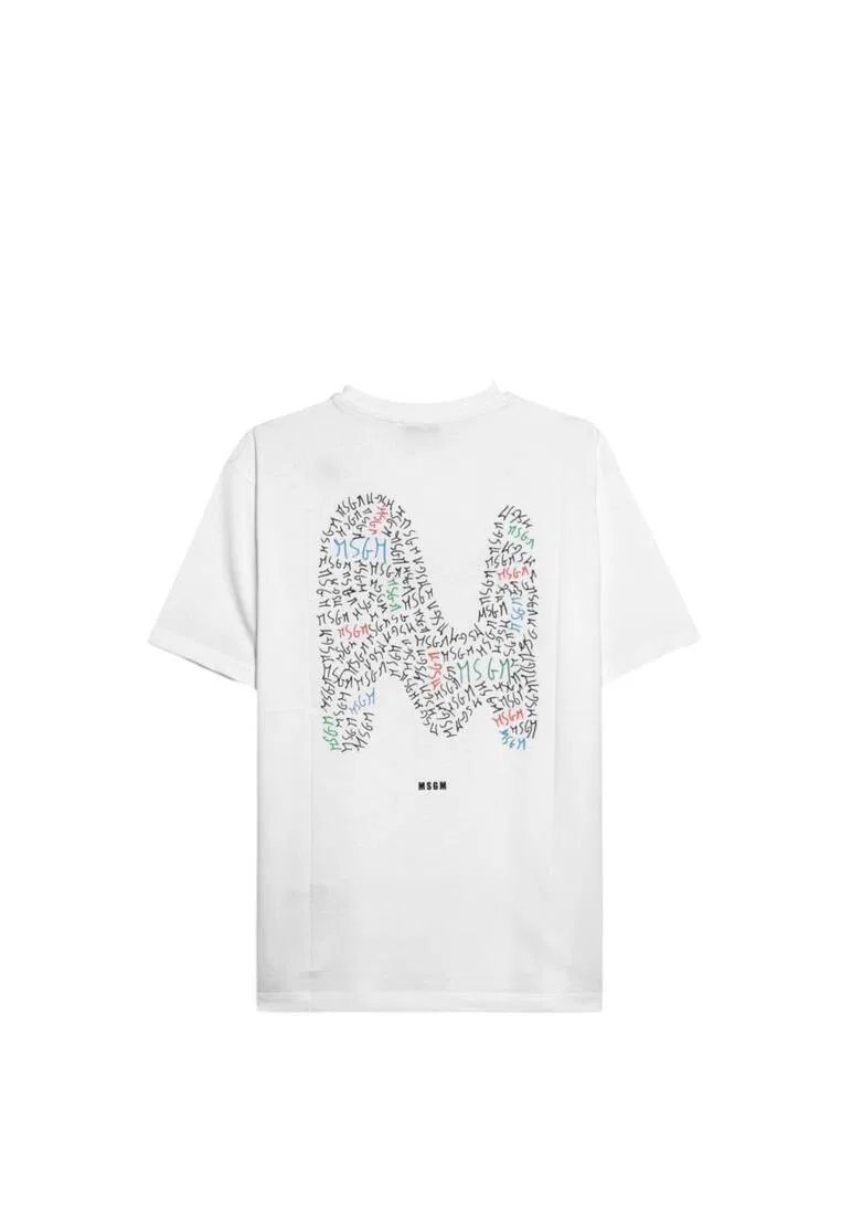 Футболка, хлопок, для детей Msgm, белый — фото 4