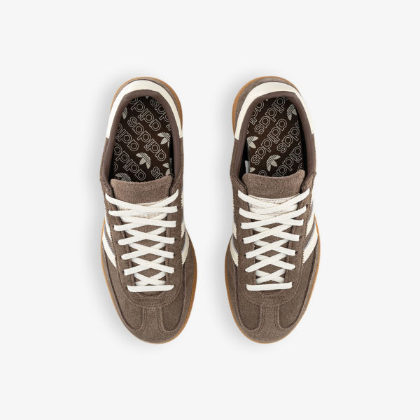 Кроссовки замшевые Adidas Handball Spezial, коричневый / белый — фото 2