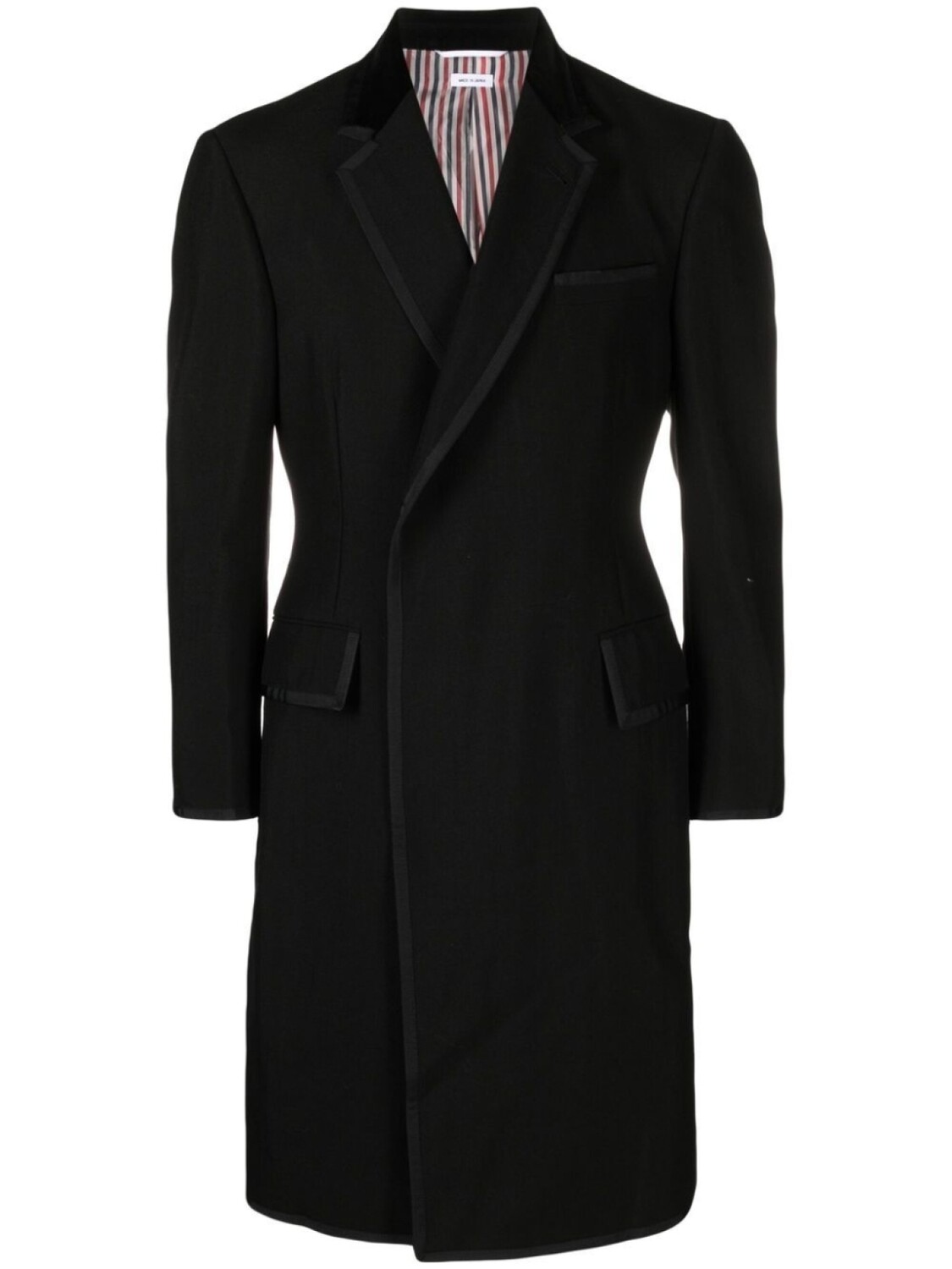 

Длинное пальто с лентами Thom Browne, черный