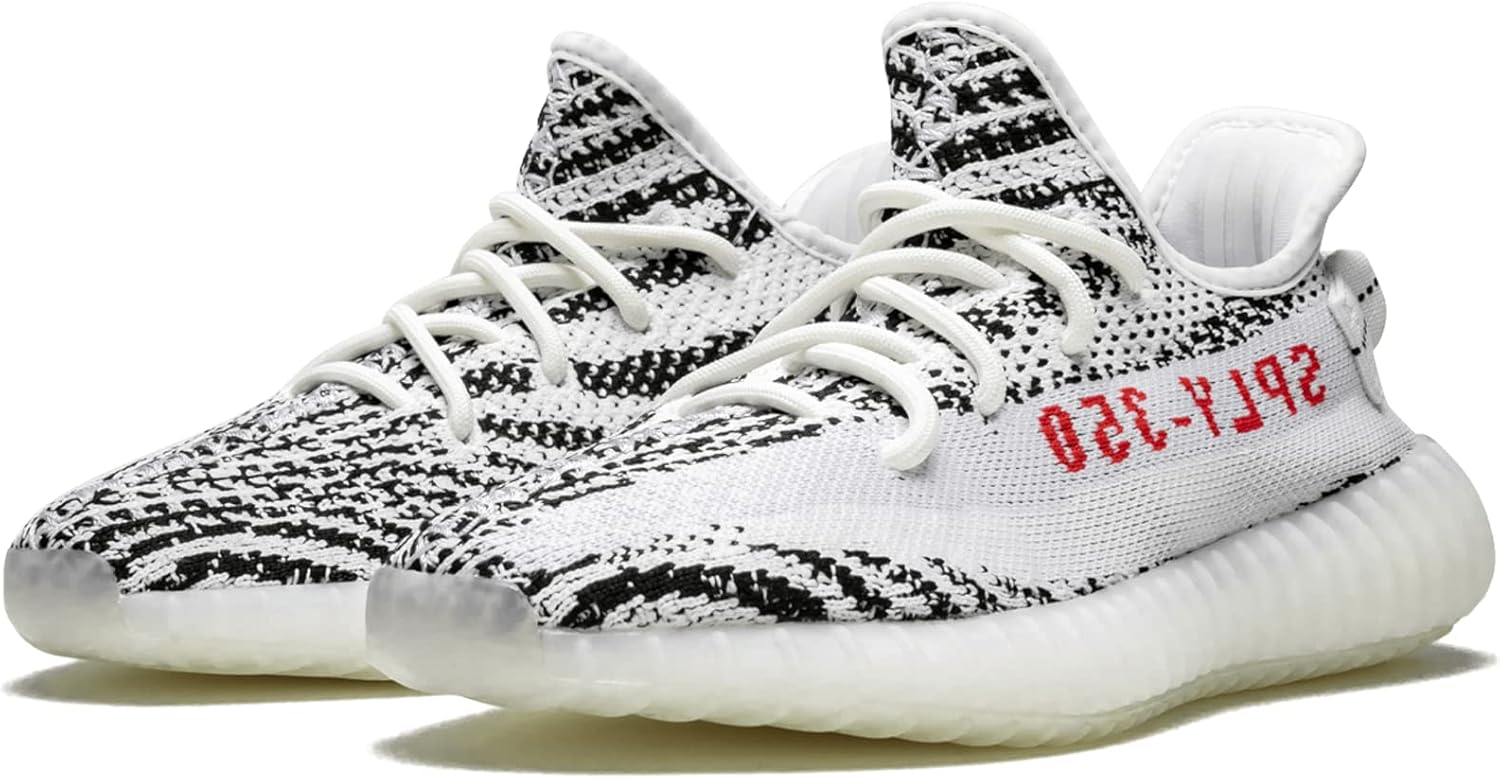 Мужские кроссовки Adidas Yeezy, белый/черный/красный — фото 2
