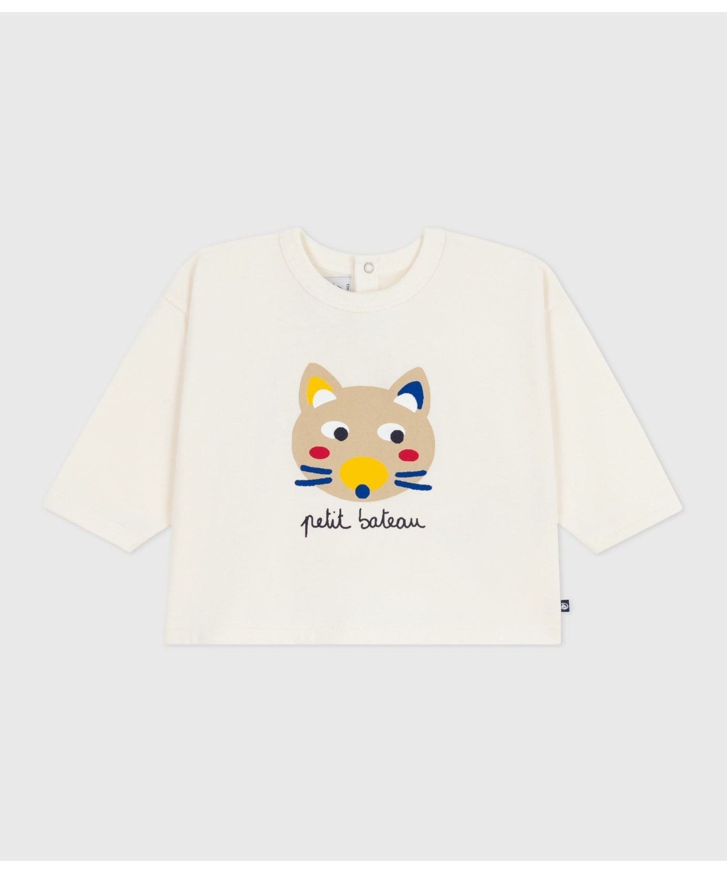 Футболка с длинными рукавами PETIT BATEAU, Off-white/multicolor — фото 3