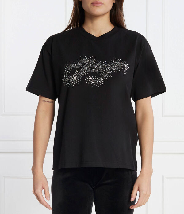 

Рубашка Boyfriend scatter diamante Classic fit Juicy Couture, черный