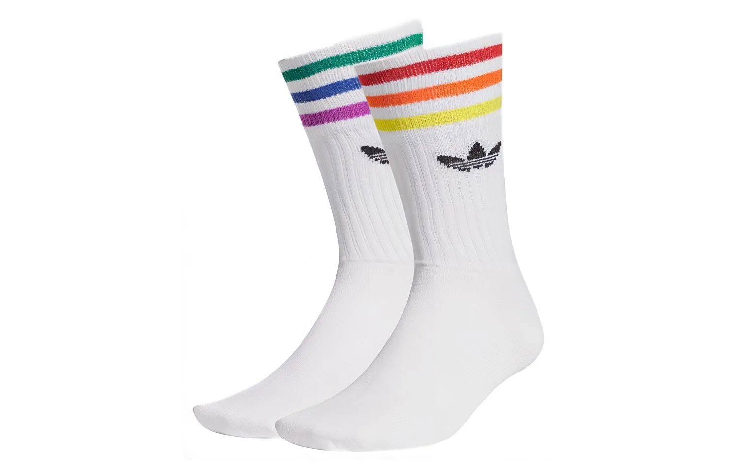 Adidas Originals Knee High Socks Unisex White Couple's, 2 Pack White