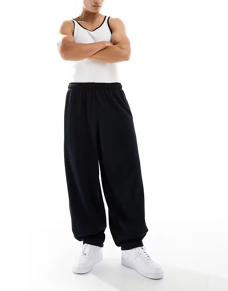 Свободные спортивные брюки Nike Club French Terry, черный