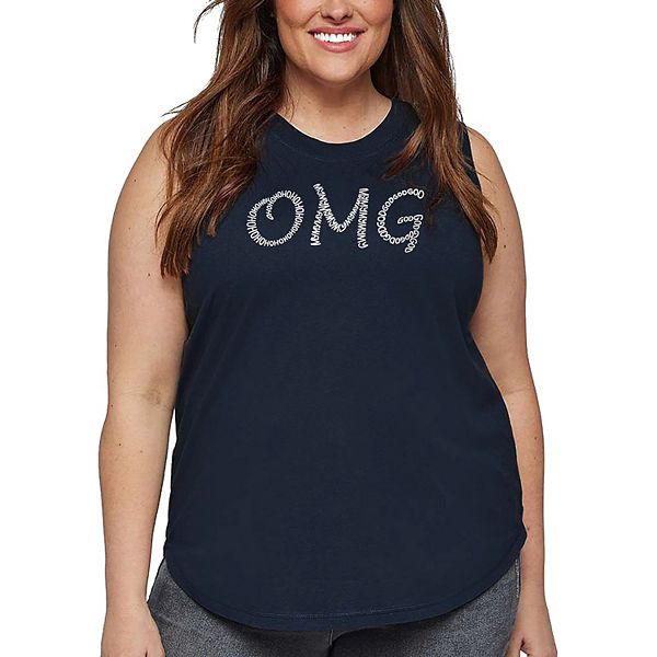 

Женская футболка plus size с принтом OMG La Pop Art, Navy, Синий, Женская футболка plus size с принтом OMG La Pop Art, Navy