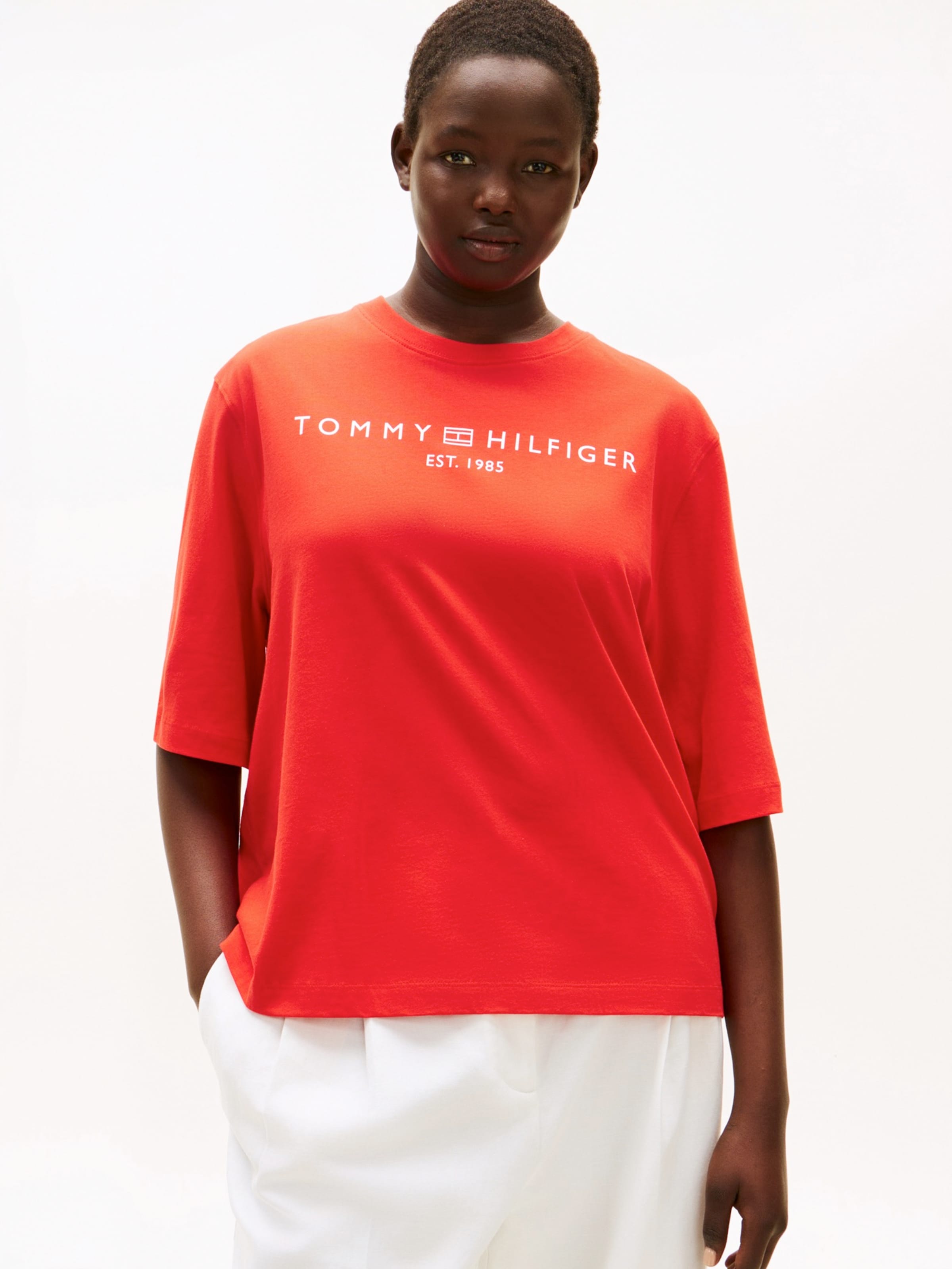 Tommy Hilfiger Curve Футболка в оранжевом цвете — фото 2