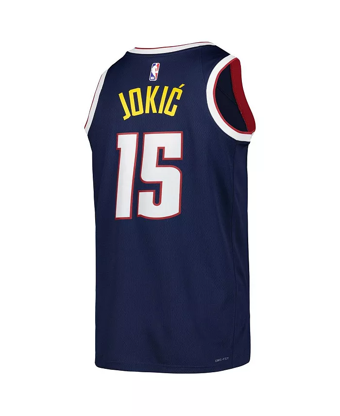 Мужская и женская баскетбольная майка Nikola Jokic Denver Nuggets в стиле Swingman - Icon Edition, цвет navy Nike — фото 4