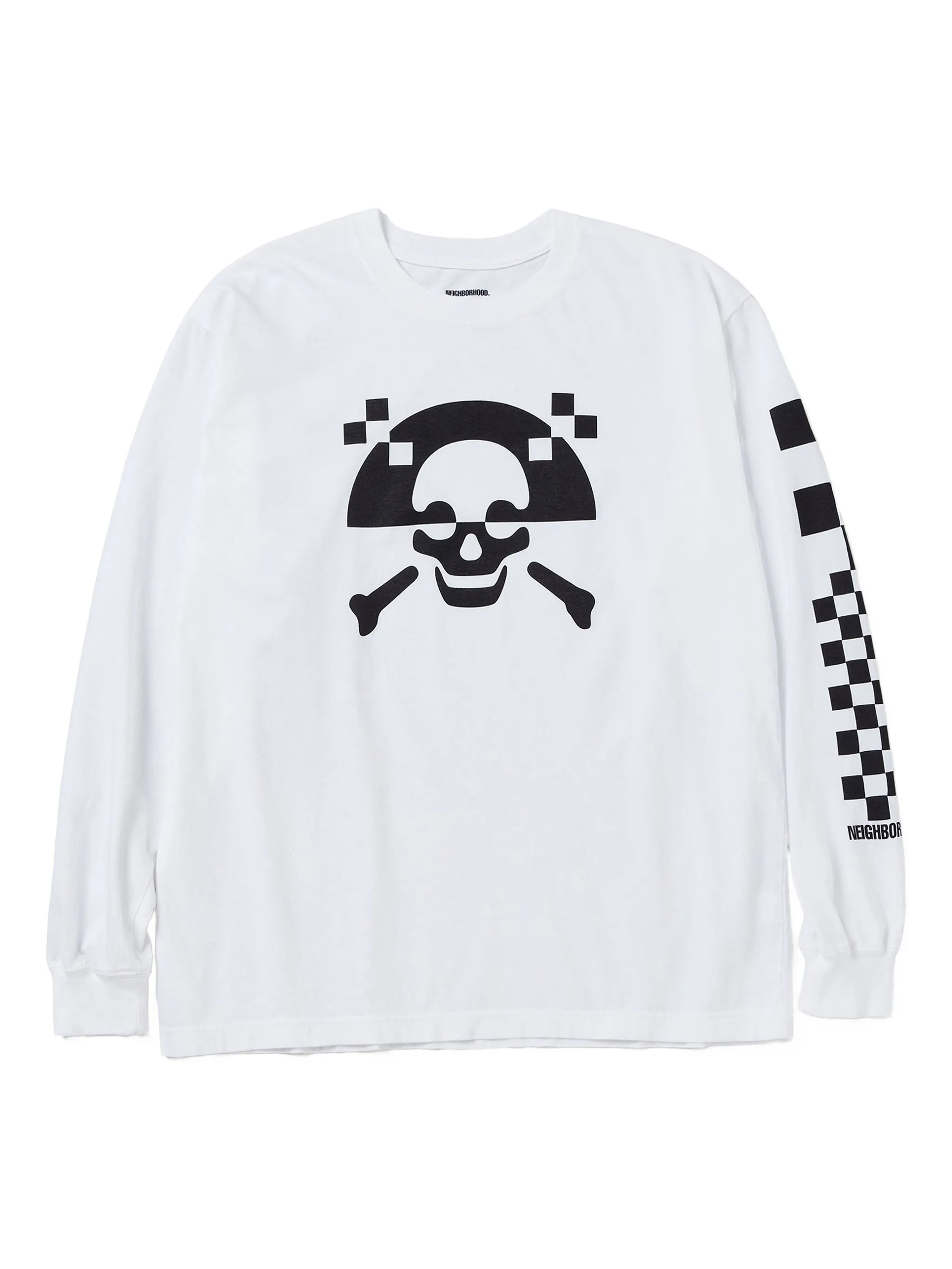

Клетчатая футболка NH-5 с длинными рукавами Neighborhood, белый