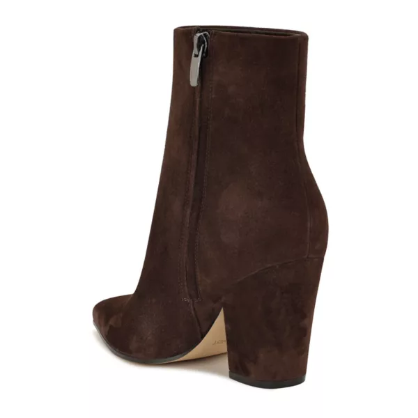 Женские ботильоны Ariza на устойчивом каблуке Nine West, цвет dark brown suede — фото 3