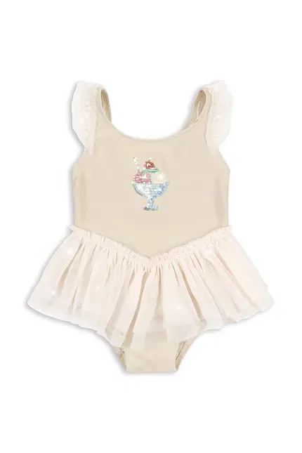 Купальник детский цельнокроеный Amandine Swimsuit Konges Sløjd, бежевый — фото 2