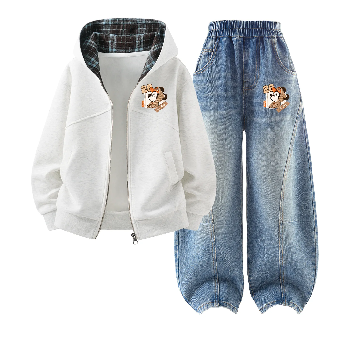 Детский спортивный комплект Casual Sportswear из 2 предметов Disney, Di 3 Pack Qi K White Heather Gray+Di 3 Pack Qi K Denim Light Blue — фото 4