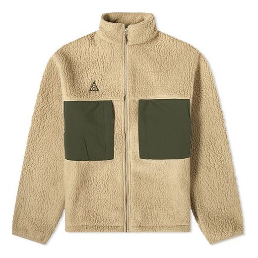 

Куртка Nike ACG Colorblock Pocket Fleece Stand Collar Logo Jacket Khaki, хаки