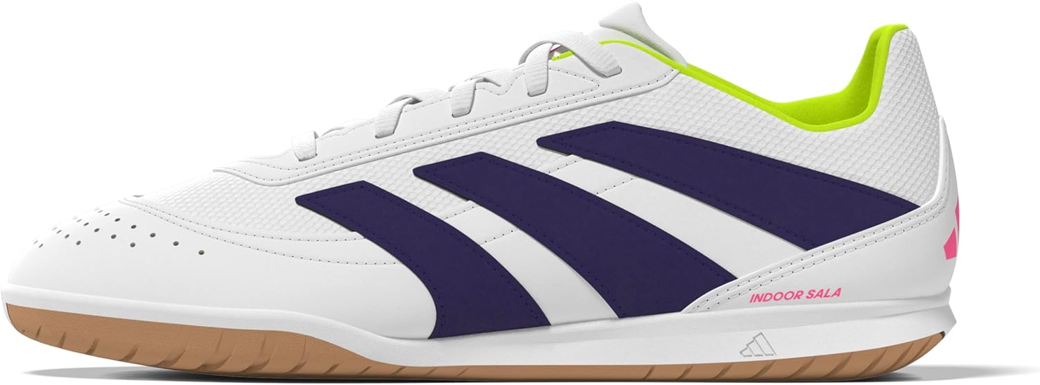 Детские кроссовки Adidas Club Predator Indoor (унисекс), белый/фиолетовый — фото 3