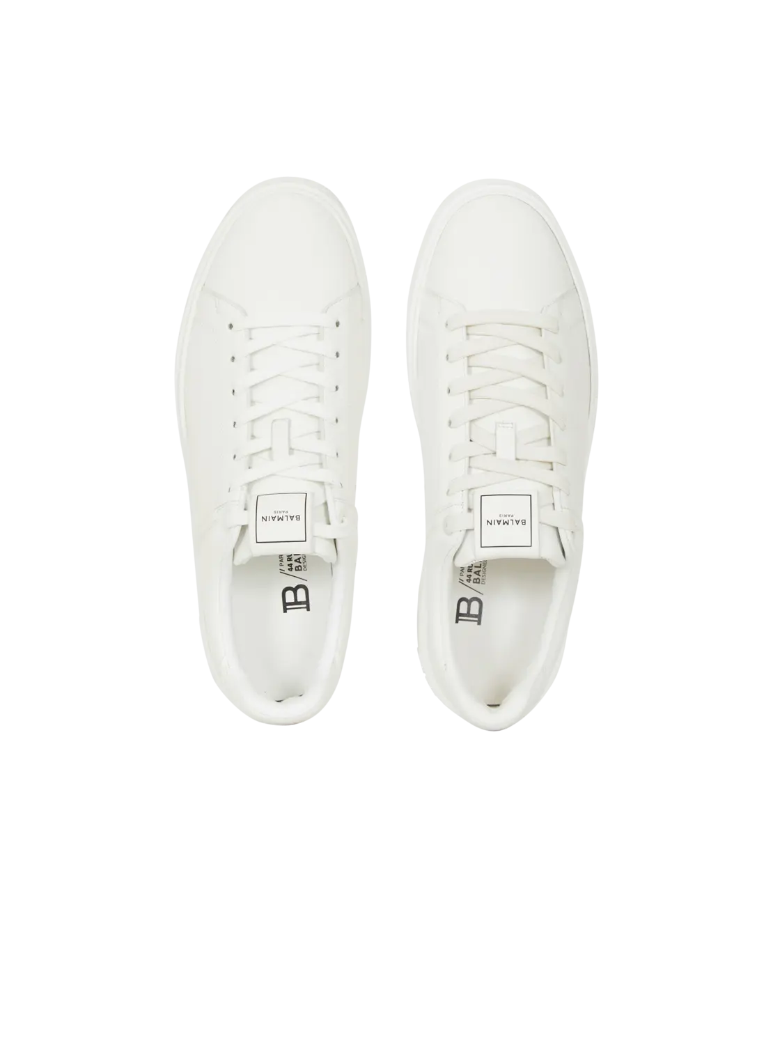 Кроссовки B-Court из телячьей кожи Balmain, белый/мультиколор/черный — фото 3