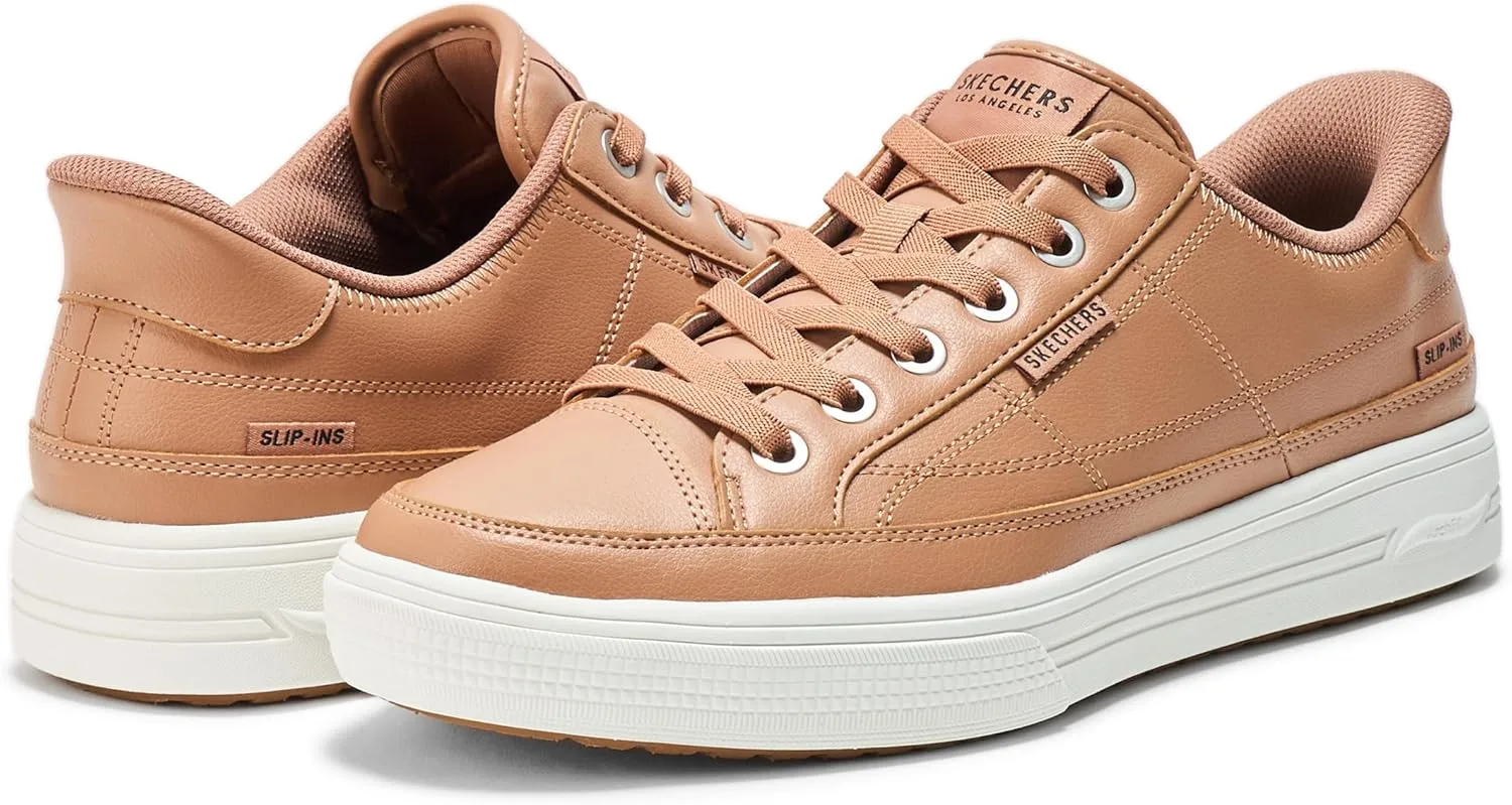Мужские слипоны Skechers Arch Fit Arcade - Catch Ya There Hands Free, светло-коричневый — фото 3