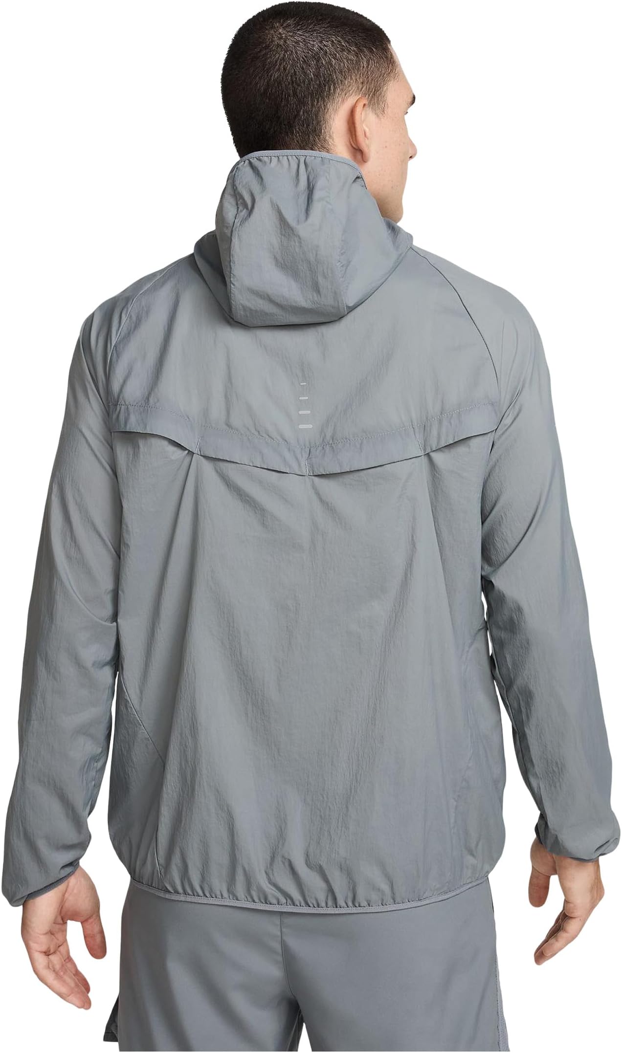 Мужская куртка для бега Stride Repel UV Nike, Smoke Grey/Smoke Grey/Reflective Silver — фото 2