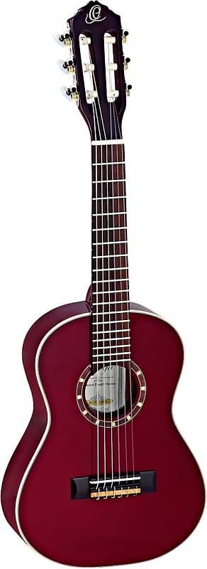 

Акустическая гитара Ortega Guitars R121-1/4WR Family Series 1/4 Body Size Nylon 6-String Guitar w/ Free Bag, Spruce Top and Mahogany Body, Wine Red Gloss