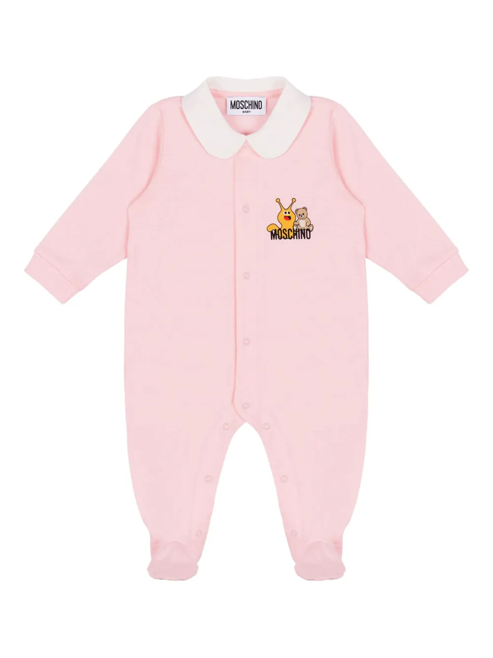 

Ромпер с длинными рукавами Moschino Kids, розовый