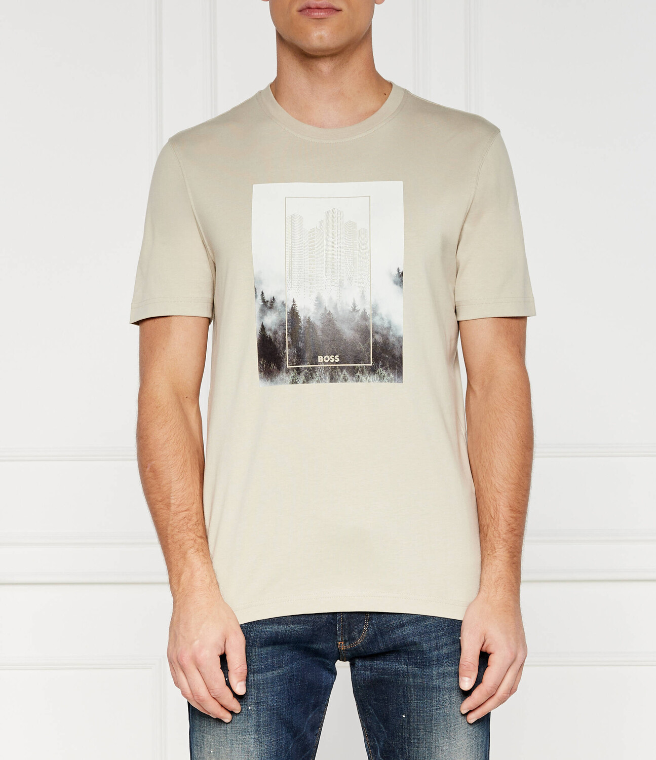 

Футболка BOSS ORANGE Regular Fit, песочный