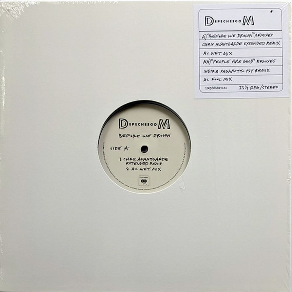 

Виниловая пластинка LP Before We Drown / People Are Good (Remixes) (12") - Depeche Mode