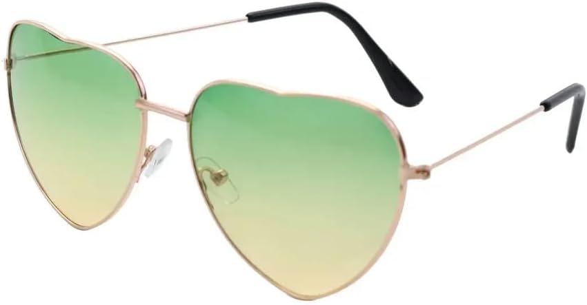 

Винтажные солнцезащитные очки в форме сердца с градиентным переходом цвета, металлическая оправа, модные очки для женщин и мужчин, защита от ультрафиолета UV400 HYYZZC, 03