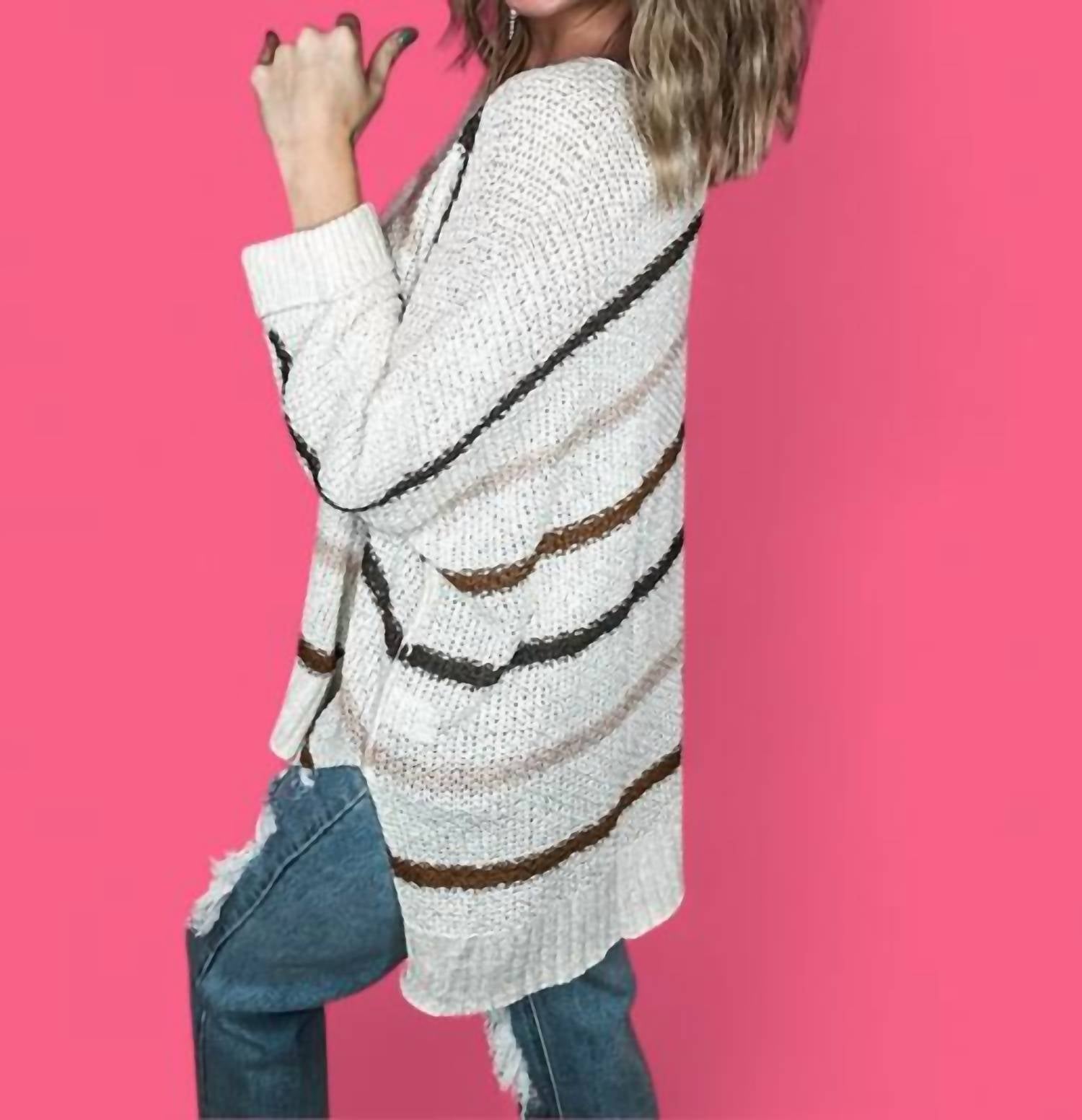 

Свитер в полоску Ivory с разноцветными полосками Adora