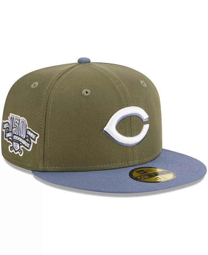 

Мужская кепка Cincinnati Reds 59FIFTY, оливкового, синего цвета New Era