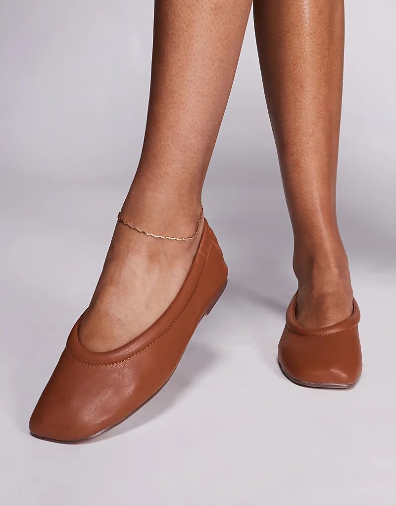 Балетки Simmi London Leesa Wide Fit бежевого цвета Simmi Wide Fit — фото 2