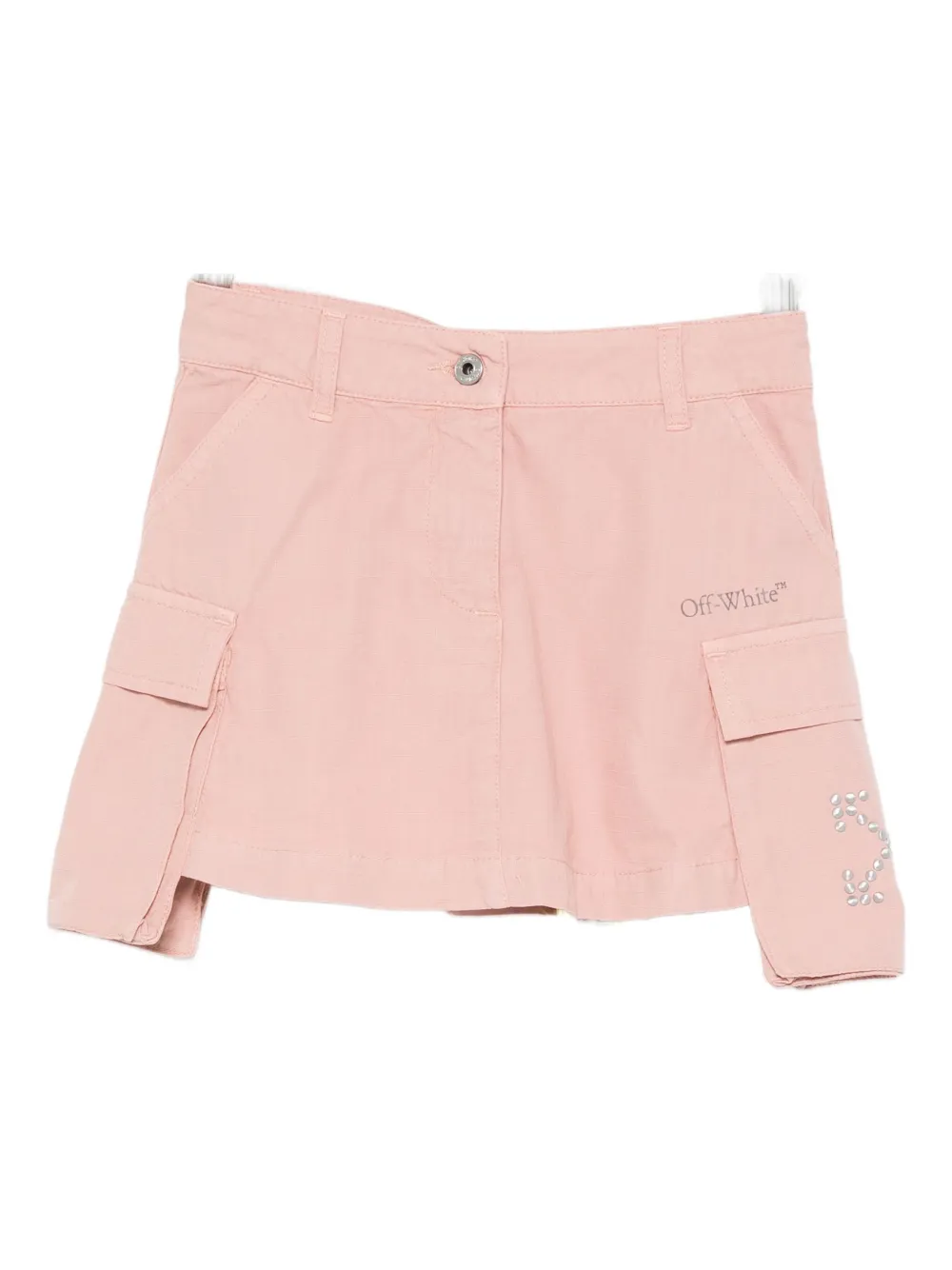 

Юбка с украшением в виде логотипа OFF-WHITE KIDS, розовый