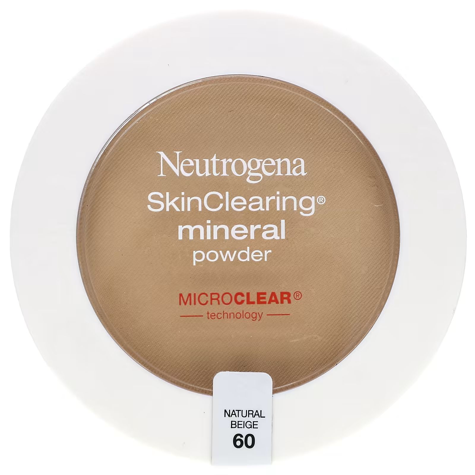 

SkinClearing, Минеральная пудра, натуральный бежевый 60, 0,38 унции (11 г) Neutrogena