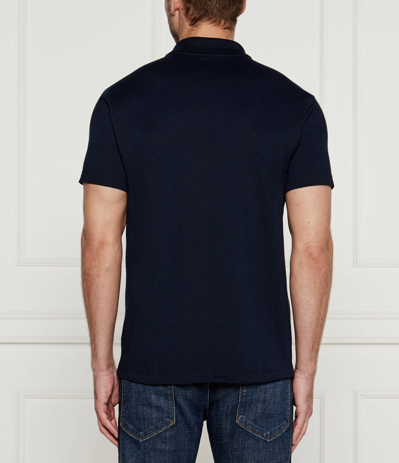 Поло Lacoste Regular Fit темно-синее — фото 4