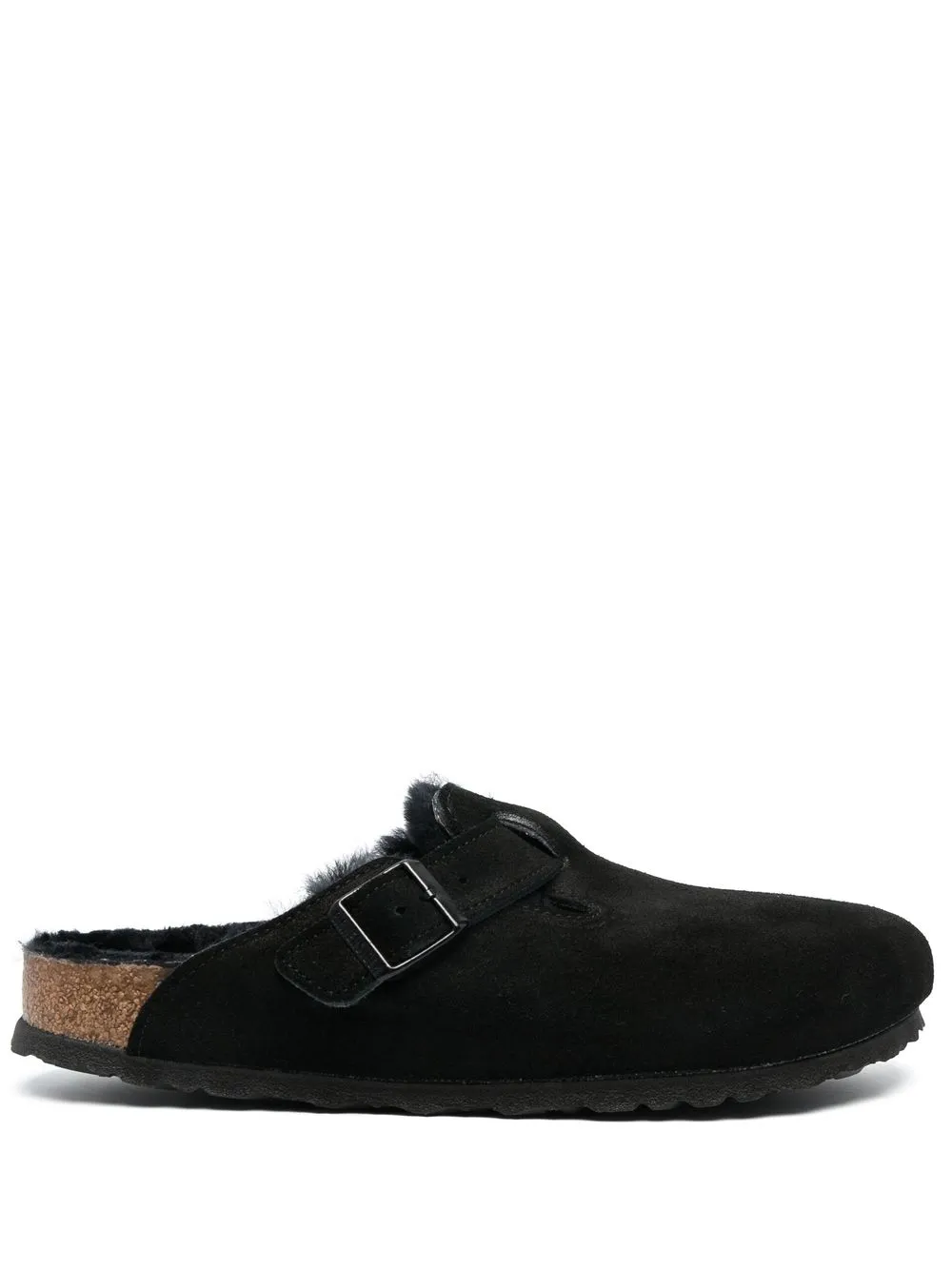 Слиперы Boston из овчины BIRKENSTOCK, черный