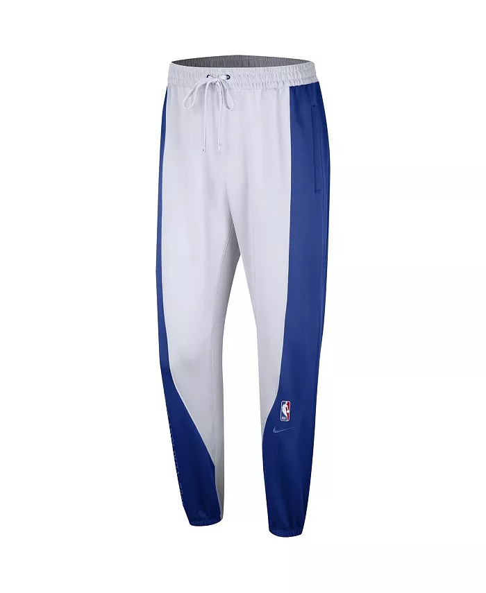 Мужские брюки Philadelphia 76ers 2023/24 Authentic Showtime, королевский синий и белый Nike — фото 3