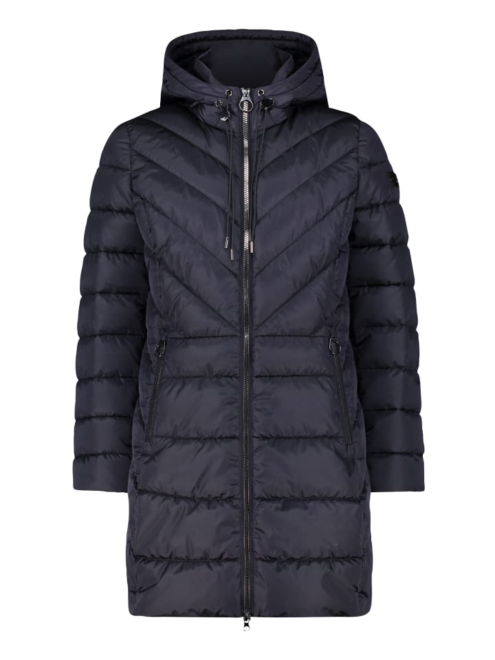 

Стеганая куртка с капюшоном темно-синего цвета Betty Barclay