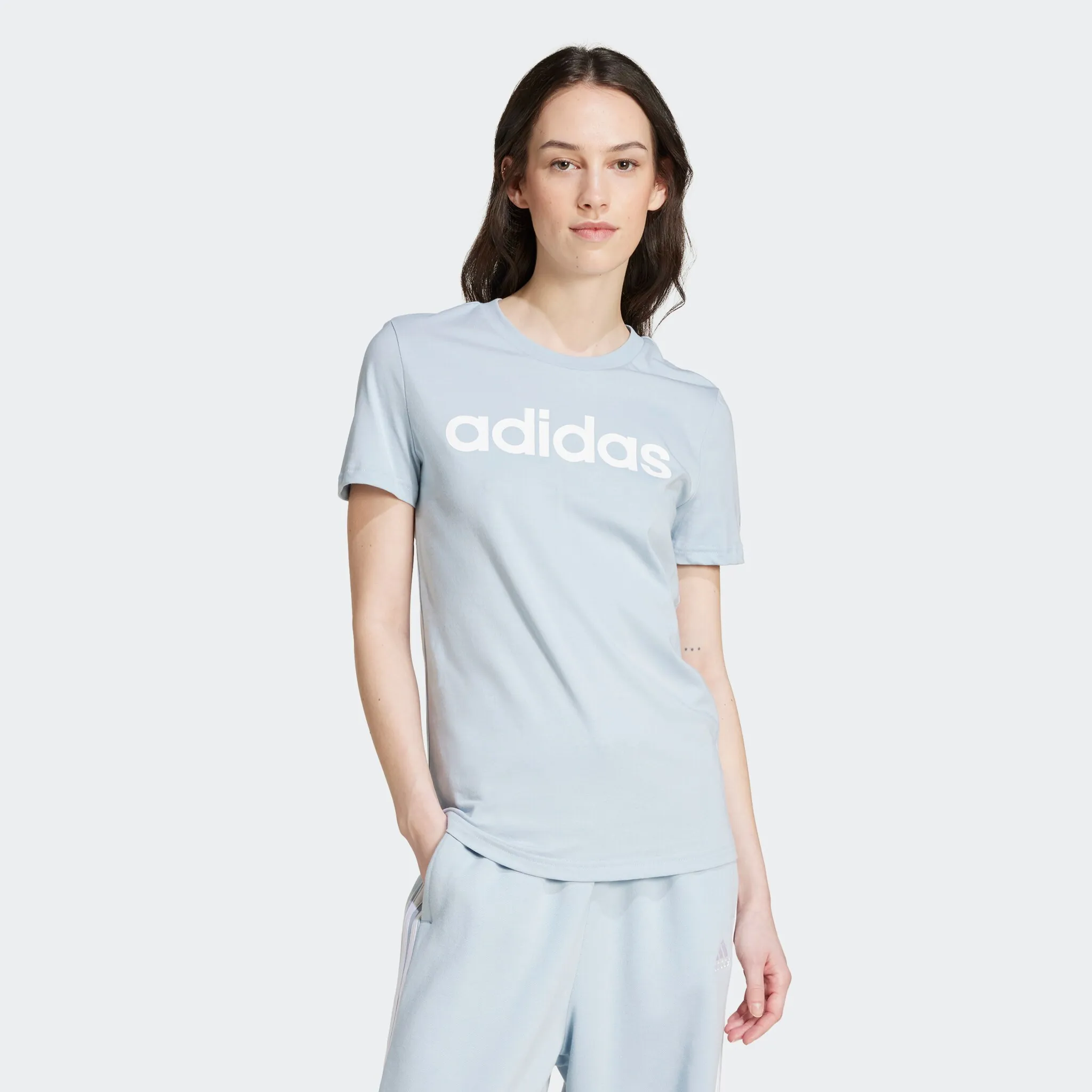 

Футболка Adidas Sportswear "W LIN T", синий