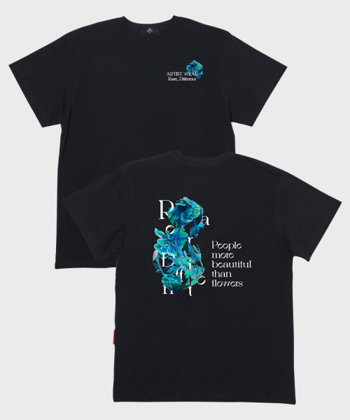 

Футболка с коротким рукавом, принт Cold Flower ARTISTWEAR, черная