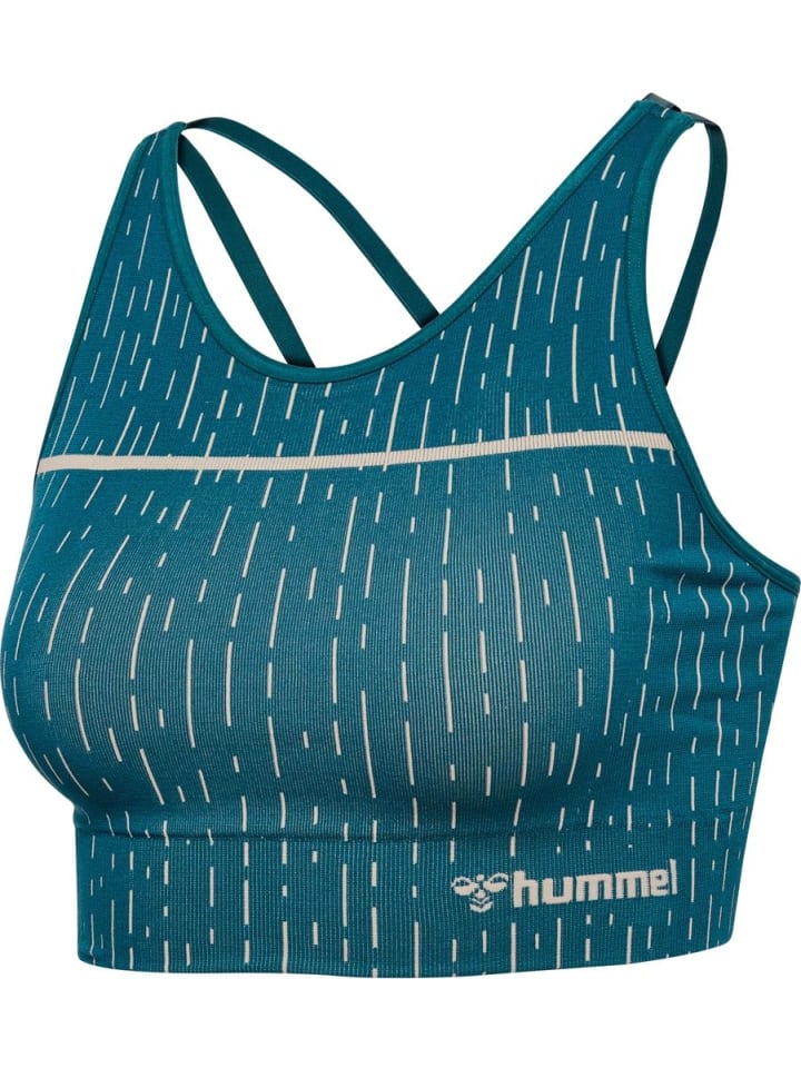 

Футболка "Hmlmt Drops Seamless Sports Bra" синего цвета Hummel