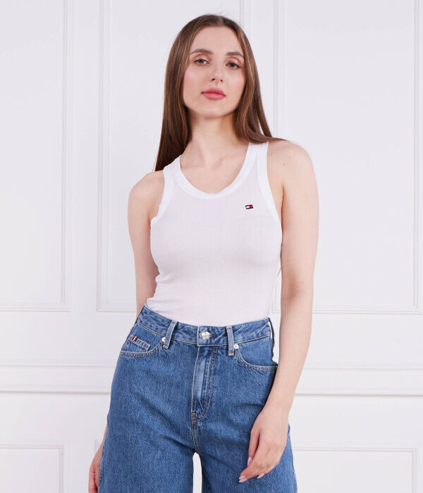 Майка женская Tommy Hilfiger из модала, белый — фото 3