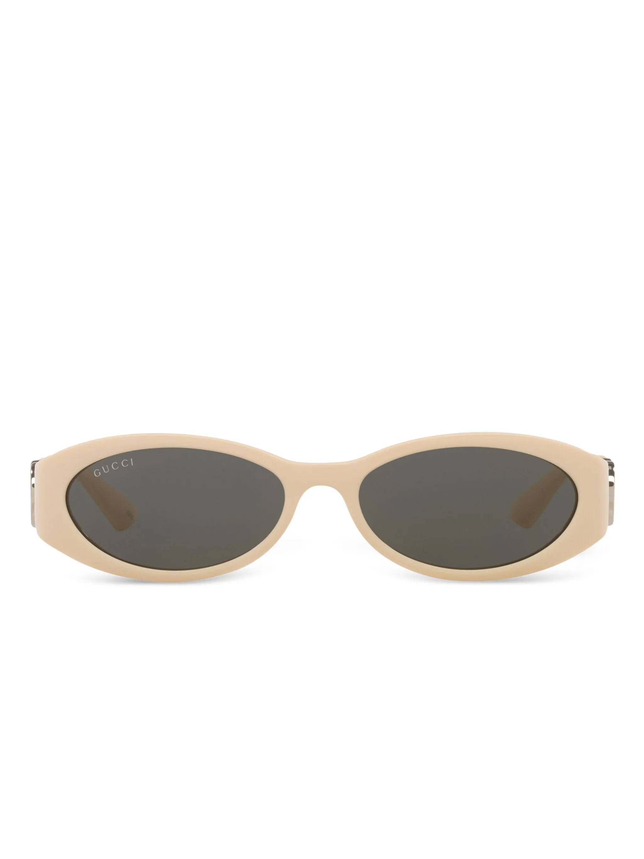 

Солнцезащитные очки в овальной оправе Gucci Eyewear, бежевый